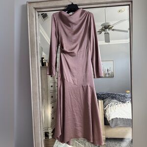 ASOS Dusty Rose Long Sleeve Dress